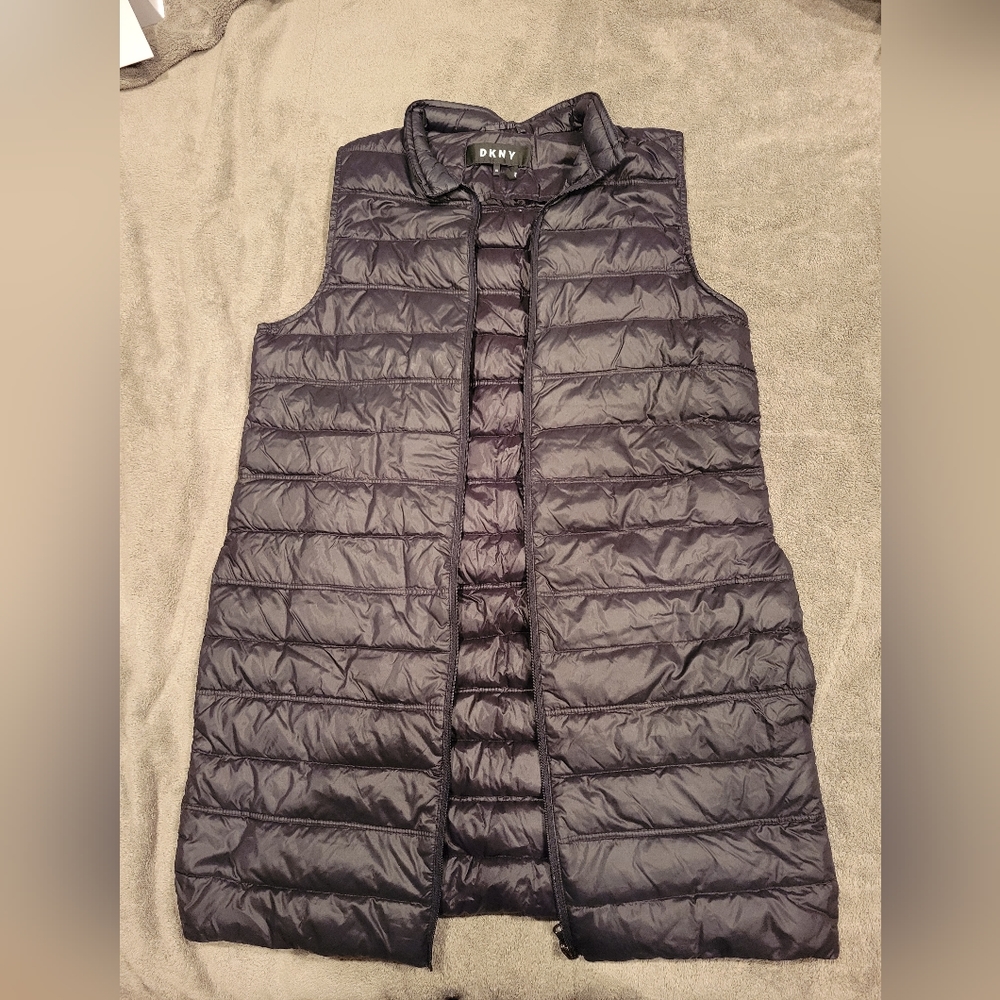 DKNY black down puffer vest